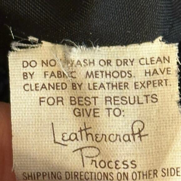 Vintage Hide Out Genuine Leather Trench Coat Black Longline 80s Oversized Small - Picture 8 of 9